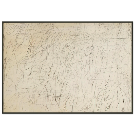 Cy Twombly  The Geeks Framed Art Print  - Aluminum Frame - 21x29.7 cm / 8x12"