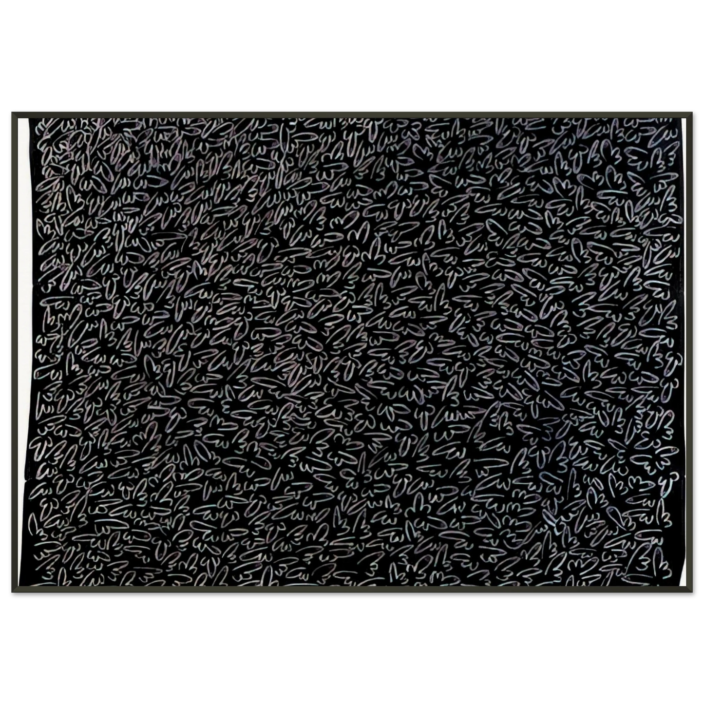 Keith Haring  UNTITLED 1979 0 Framed Art Print  - Aluminum Frame - 21x29.7 cm / 8x12"