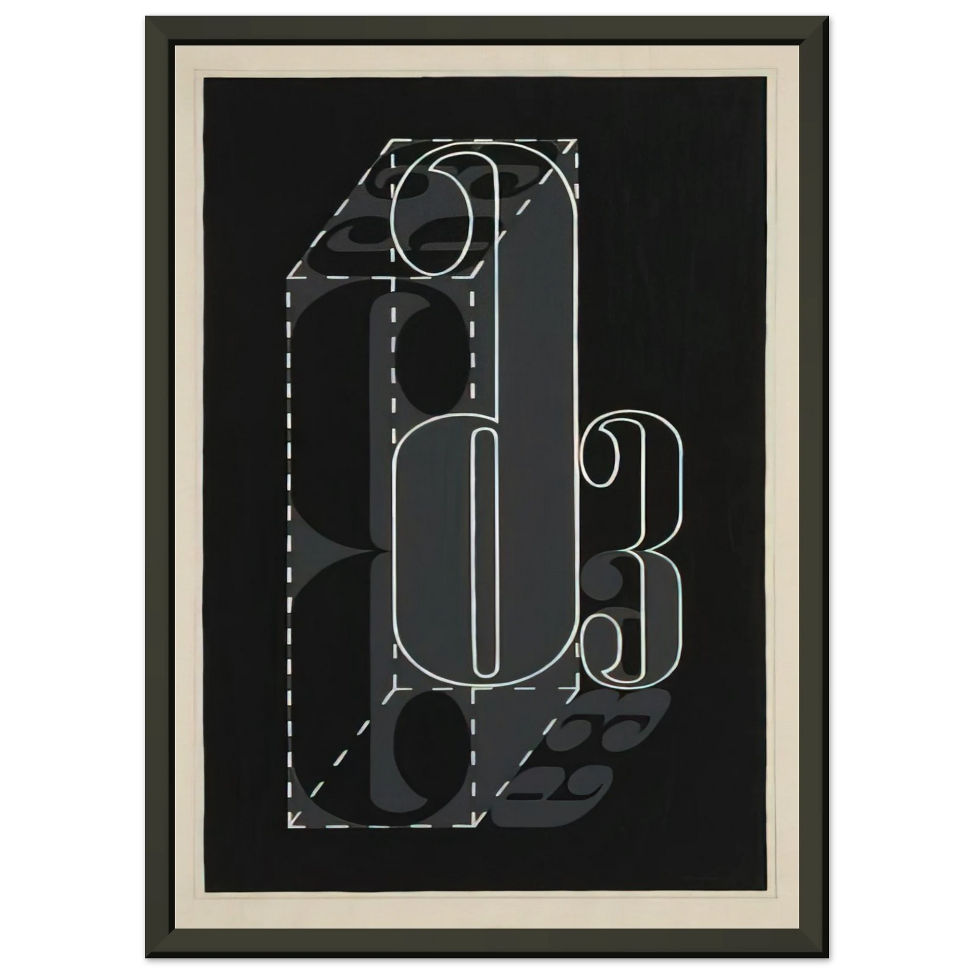 Josef Albers  6 AND 3 1931 Framed Art Print  - Aluminum Frame - 70x100 cm / 28x40 inches