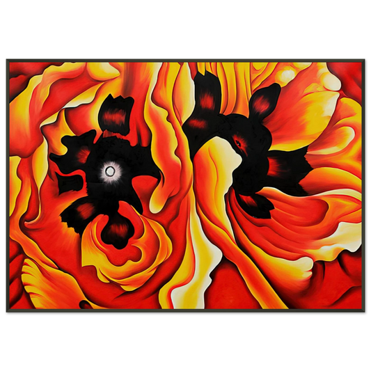 Georgia OKeeffe  Oriental Poppies II Framed Art Print  - Aluminum Frame - 21x29.7 cm / 8x12"