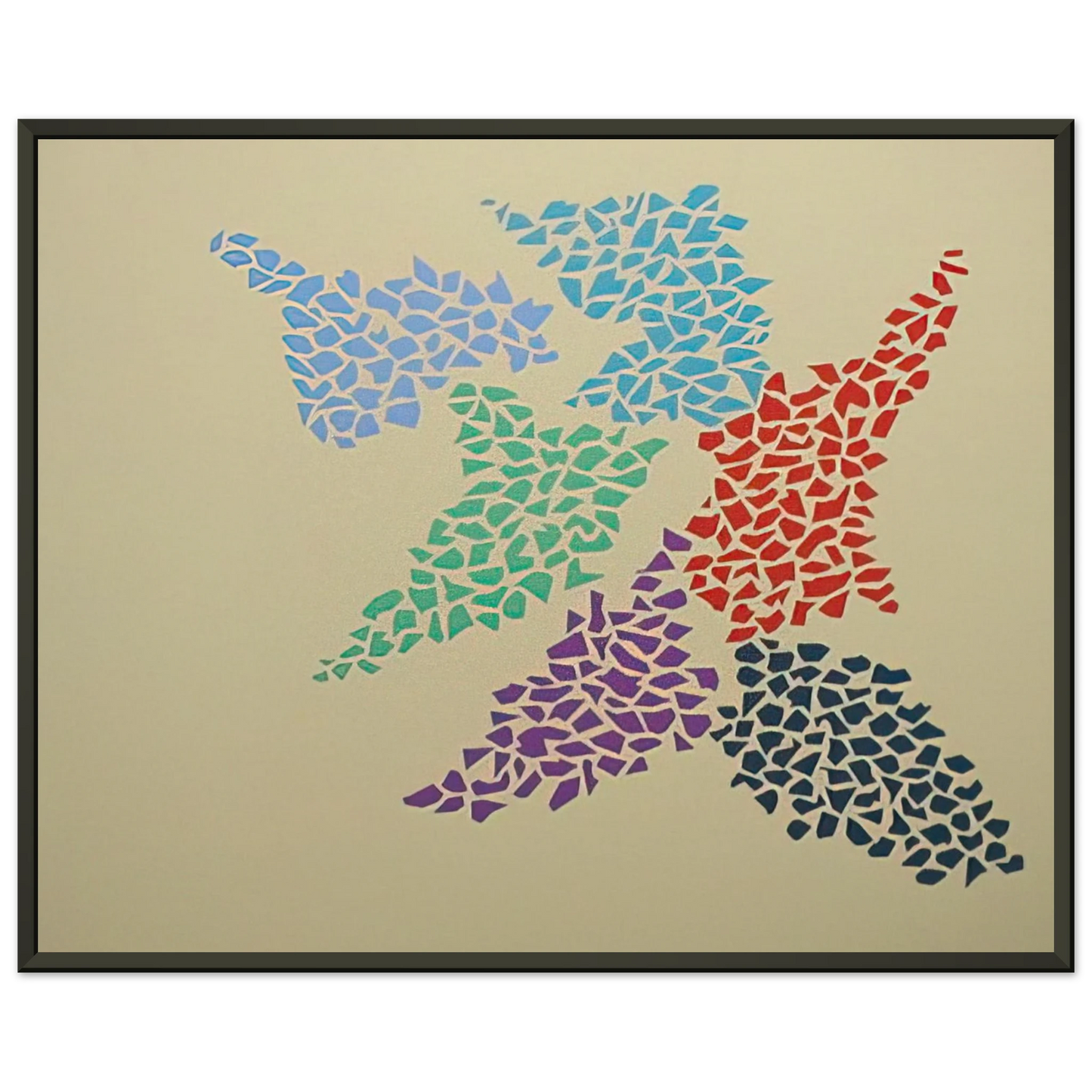 Robert Goodnough  Confetti Pattern  1973 Framed Art Print  - Aluminum Frame - 40x50 cm / 16x20 inches