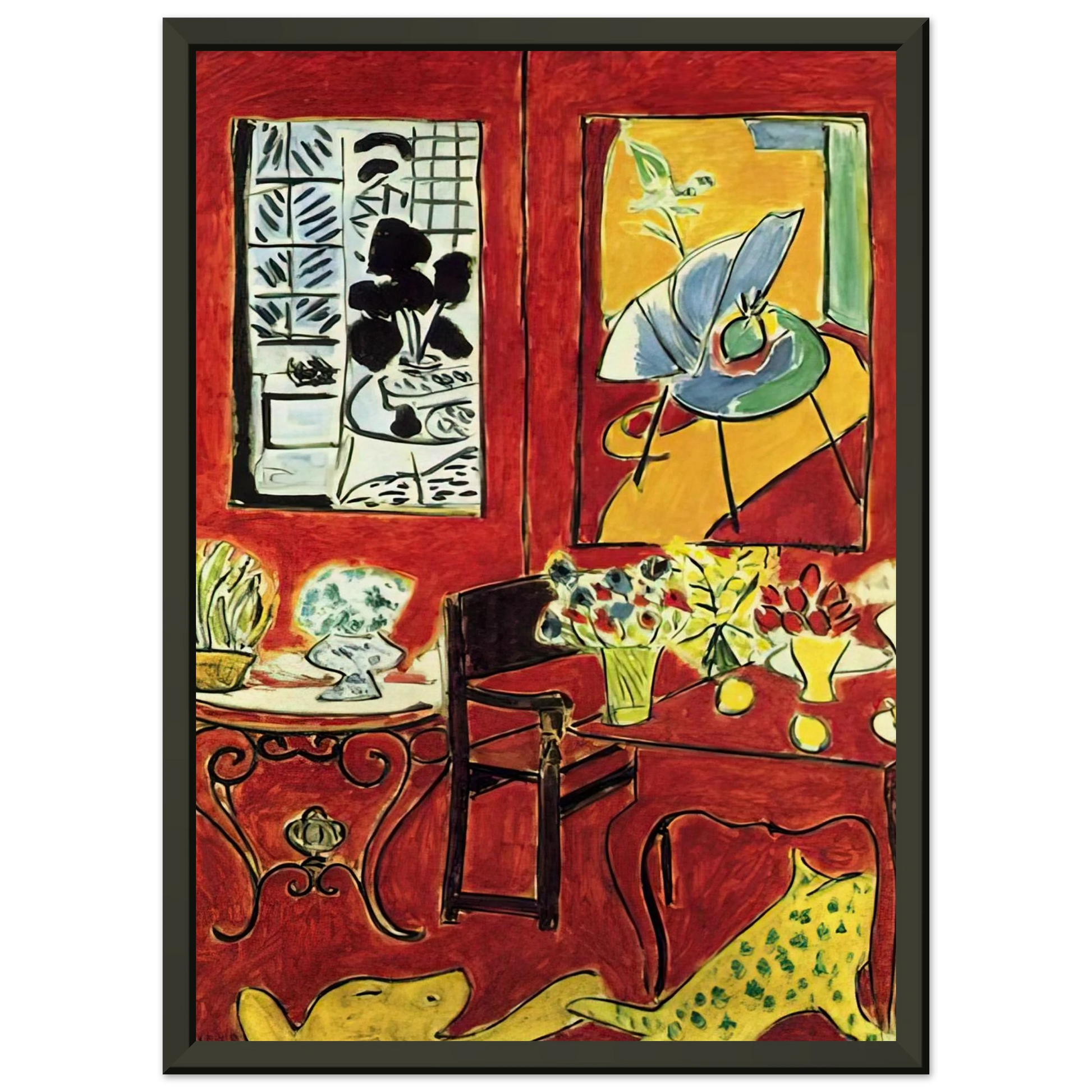 Henri Matisse  LARGE RED INTERIOR 1948 Framed Art Print  - Aluminum Frame - 40x50 cm / 16x20 inches