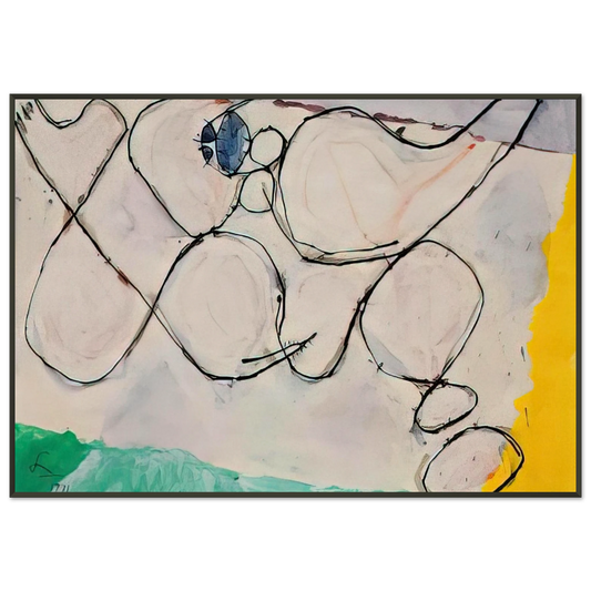 Frank Lobdell  Untitled  1971 Framed Art Print  - Aluminum Frame - 21x29.7 cm / 8x12"