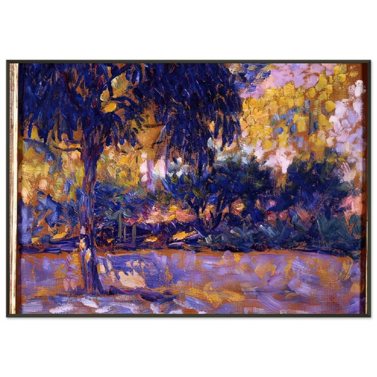 Henri Matisse  LANDSCAPE WITH EUCALYPTUS TREES AND RIVER TREES IN FRONT OF A RIVER 1908 Framed Art Print  - Aluminum Frame - 21x29.7 cm / 8x12"