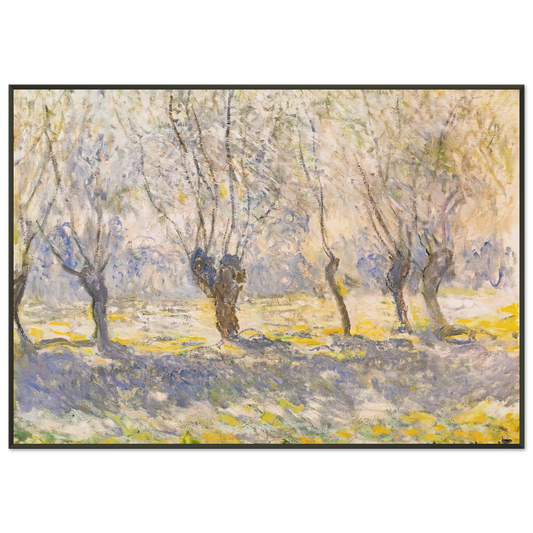 claude monet  Willows Giverny Framed Art Print  - Aluminum Frame - 21x29.7 cm / 8x12"