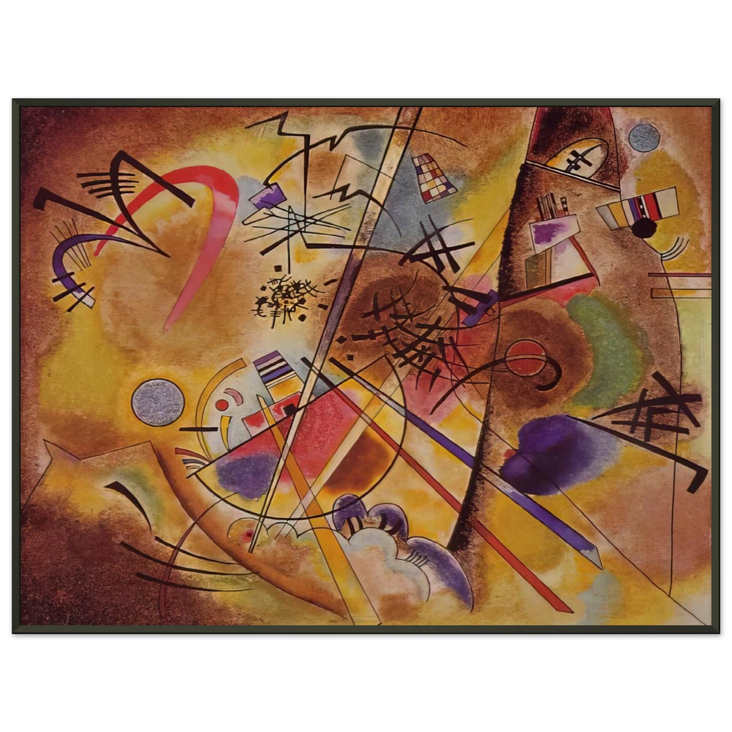 Wassily Kandinsky  SMALL DREAM IN RED 1925 Framed Art Print  - Aluminum Frame - 40x50 cm / 16x20 inches