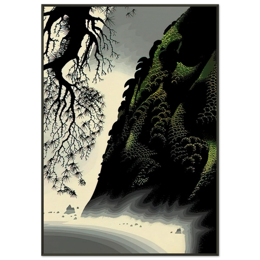 Eyvind Earle  Little Big Sur Framed Art Print  - Aluminum Frame - 21x29.7 cm / 8x12"