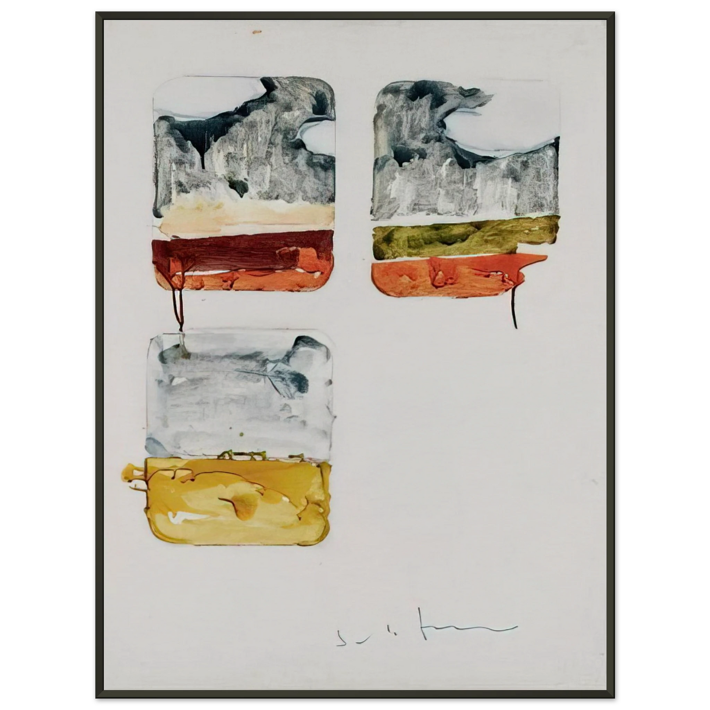 Mario Schifano  Untitled  1979 Framed Art Print  - Aluminum Frame - 40x50 cm / 16x20 inches