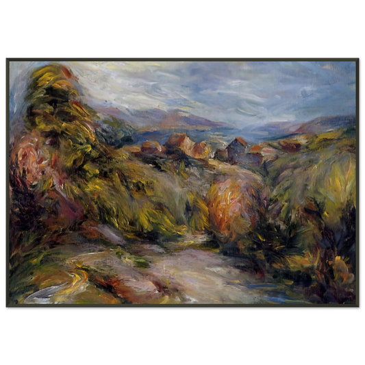 PierreAuguste Renoir  The Hills of Cagnes Framed Art Print  - Aluminum Frame - 21x29.7 cm / 8x12"