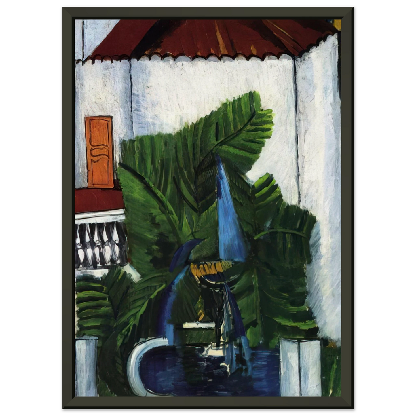 Raoul Dufy  FOUNTAIN IN AVIGNON 1913 Framed Art Print  - Aluminum Frame - 60x80 cm / 24x32 inches