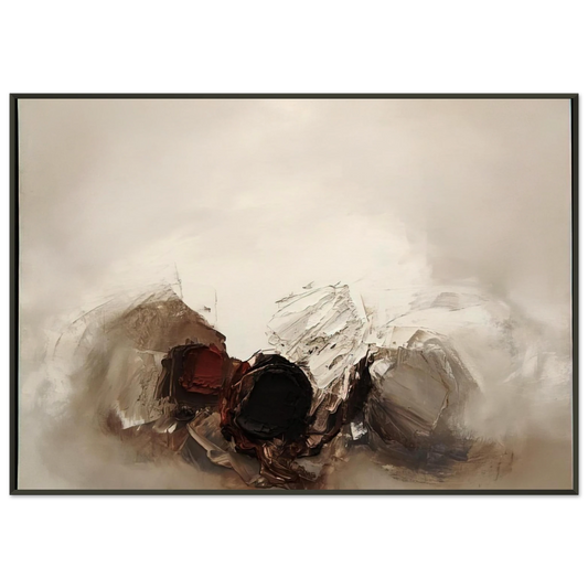Luis Feito  N 300 1960 Framed Art Print  - Aluminum Frame - 21x29.7 cm / 8x12"