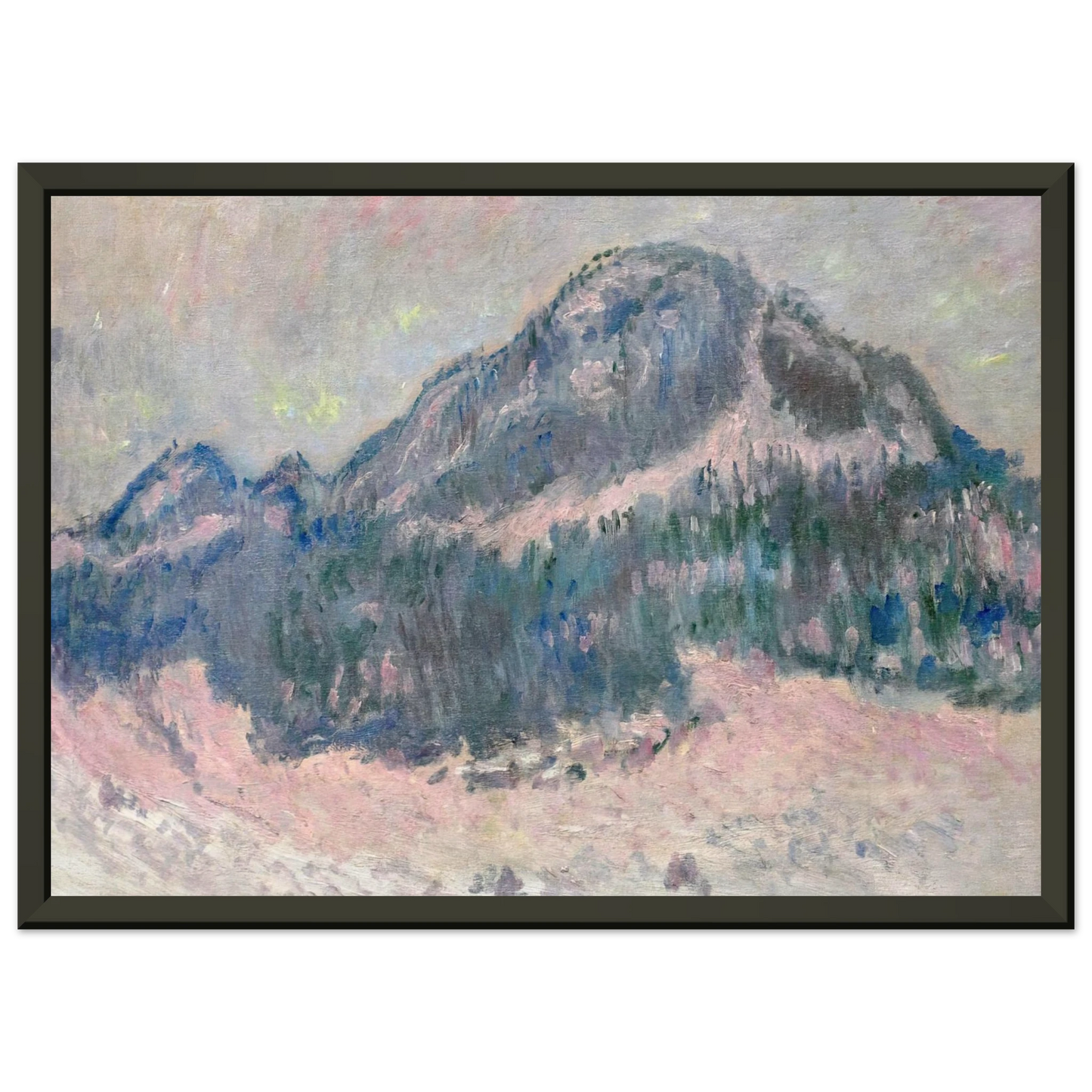 claude monet  Mount Kolsaas Rose Reflection Framed Art Print  - Aluminum Frame - 60x80 cm / 24x32 inches