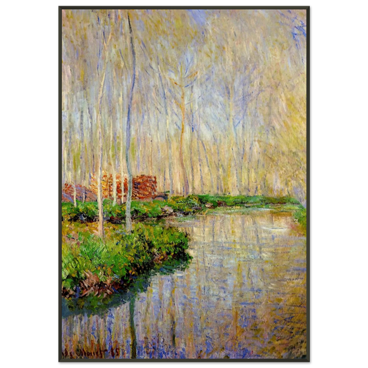 claude monet  The River Epte Framed Art Print  - Aluminum Frame - 21x29.7 cm / 8x12"
