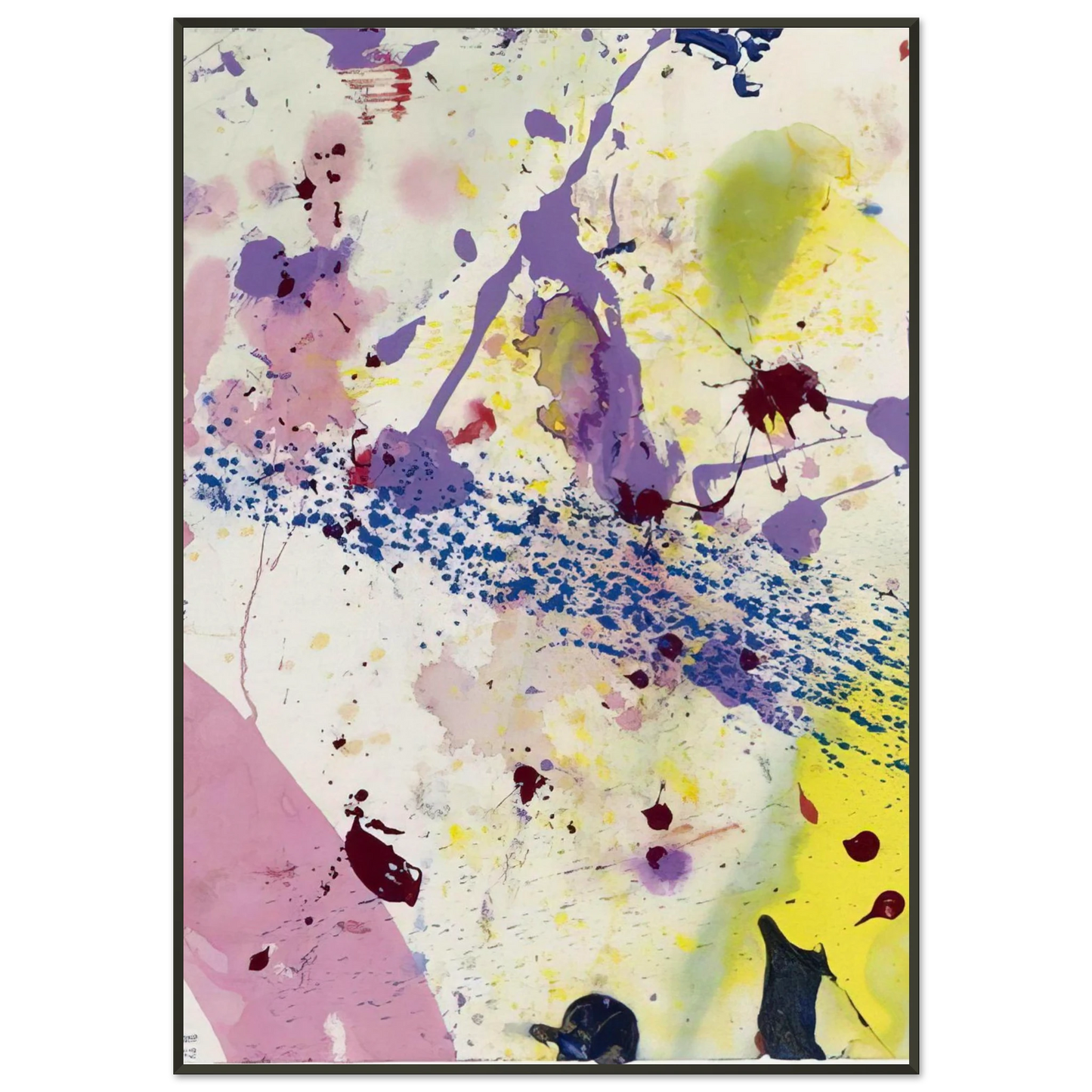 Sam Francis  Untitled  SF 90342  Framed Art Print  - Aluminum Frame - 21x29.7 cm / 8x12"