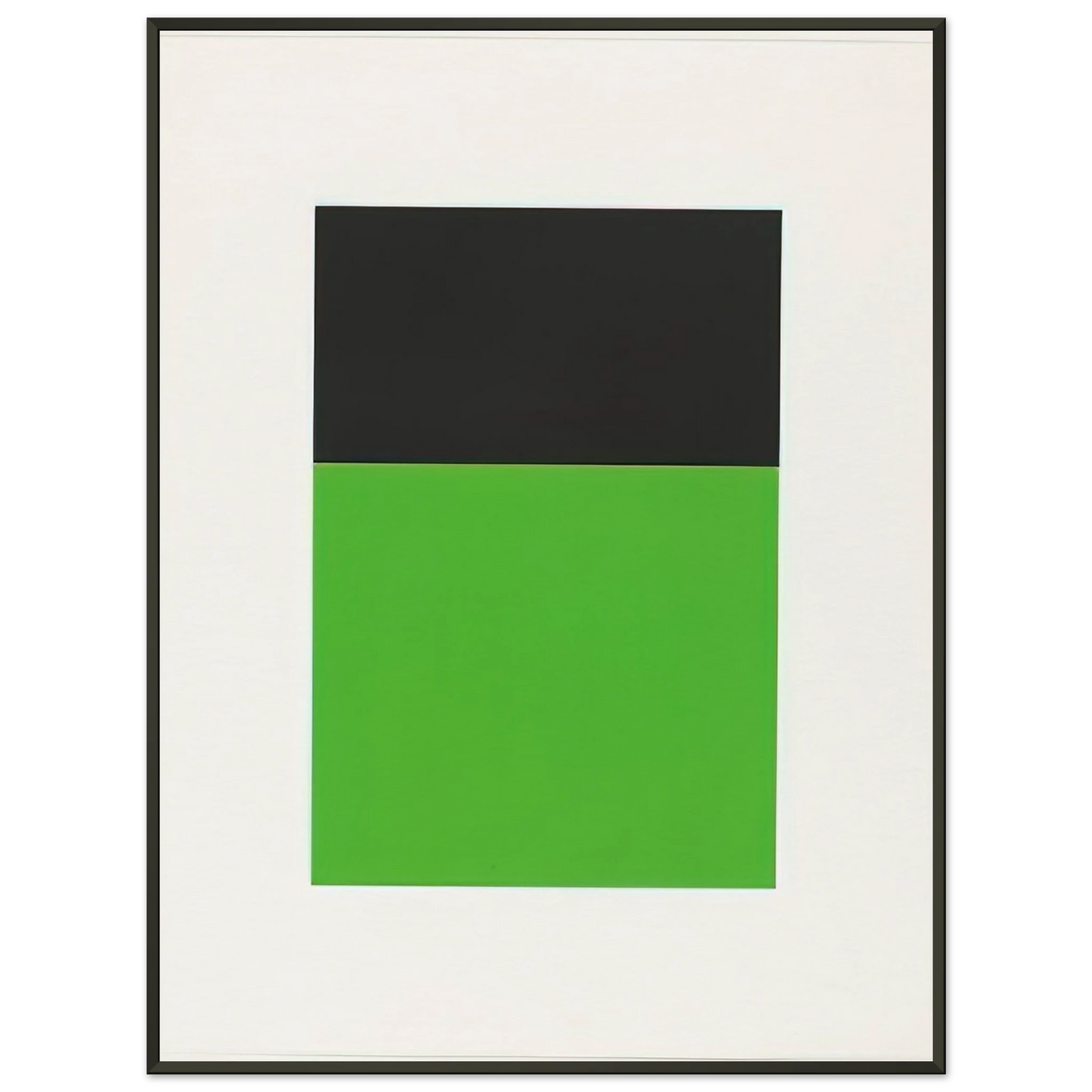 Ellsworth Kelly  BlackGreen from the Series of Ten Lithographs Framed Art Print  - Aluminum Frame - 40x50 cm / 16x20 inches