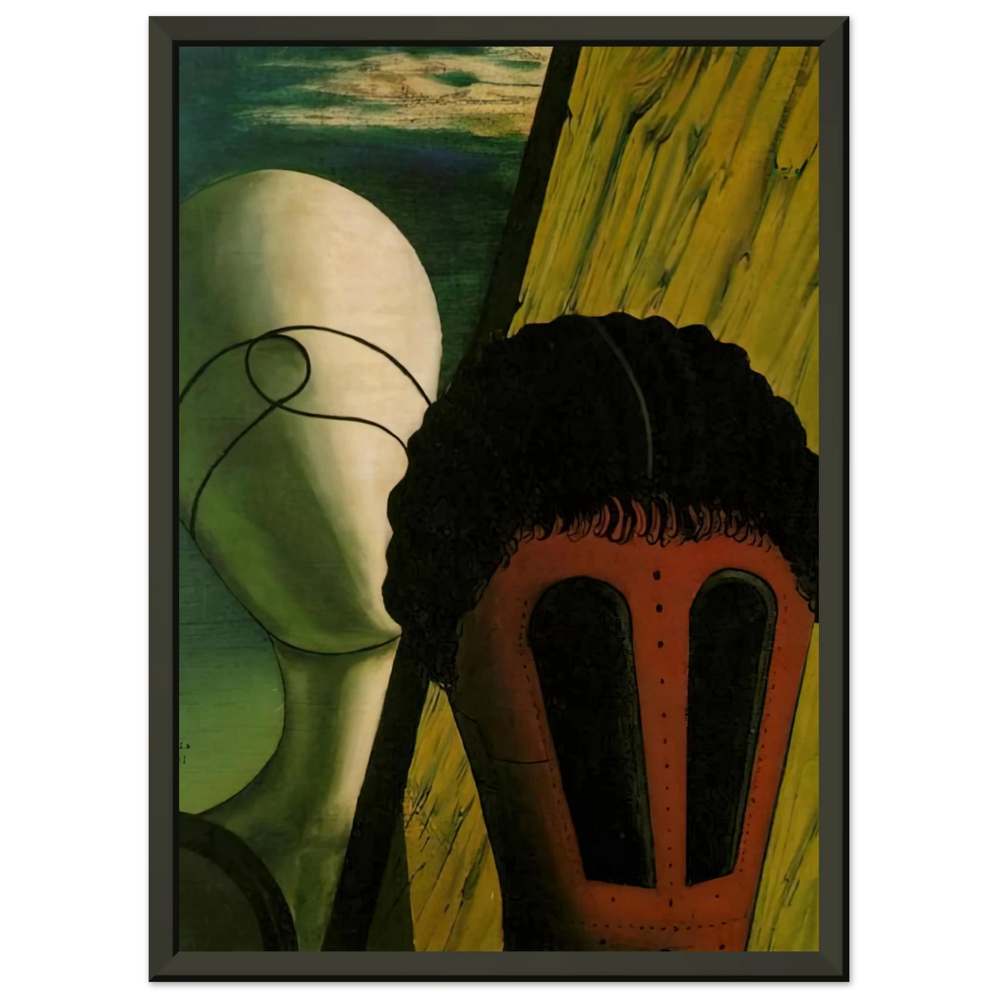 Giorgio de Chirico  TWO HEADS 1918 Framed Art Print  - Aluminum Frame - 70x100 cm / 28x40 inches