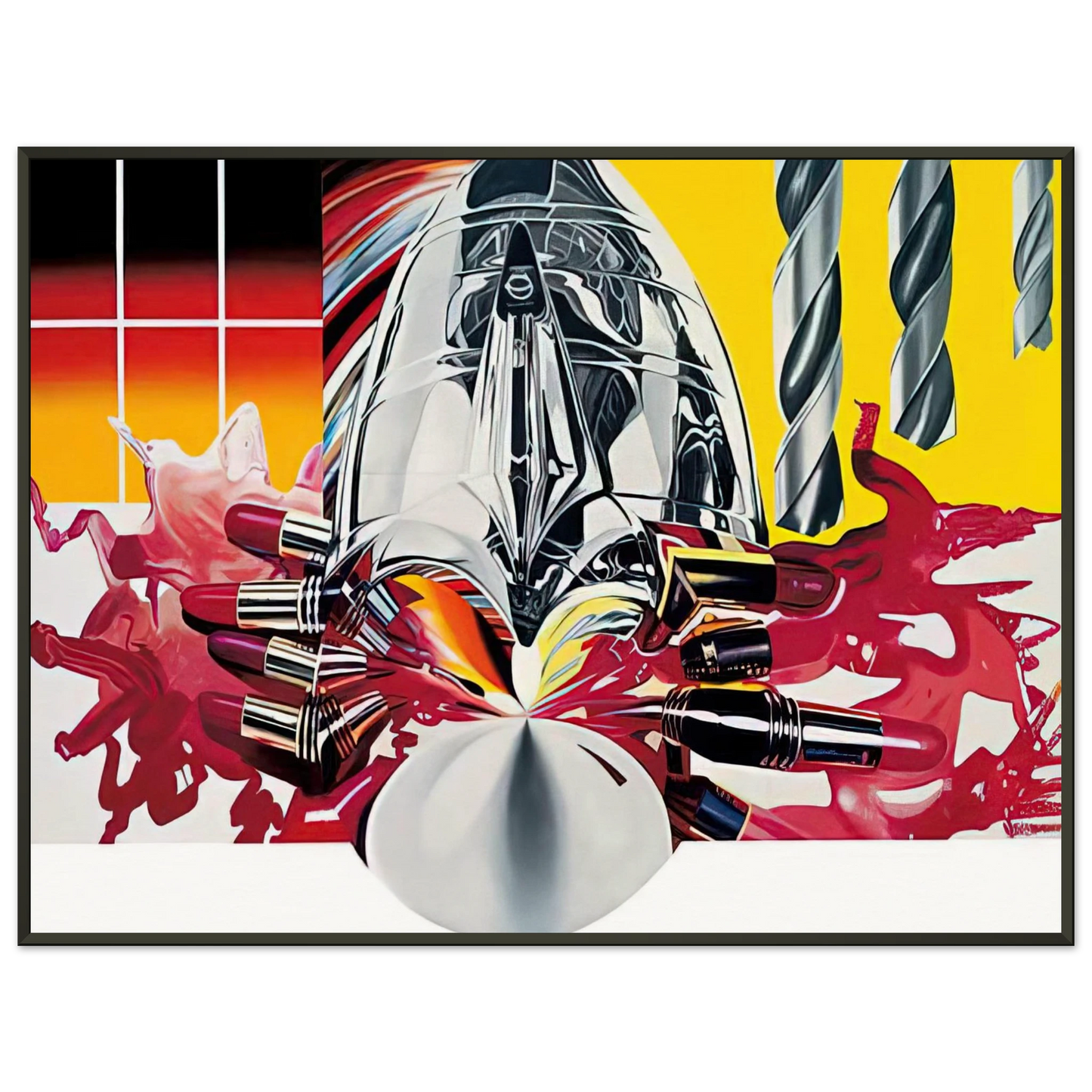 James Rosenquist  The Swimmer in the Economist  painting 3  Framed Art Print  - Aluminum Frame - 60x80 cm / 24x32 inches