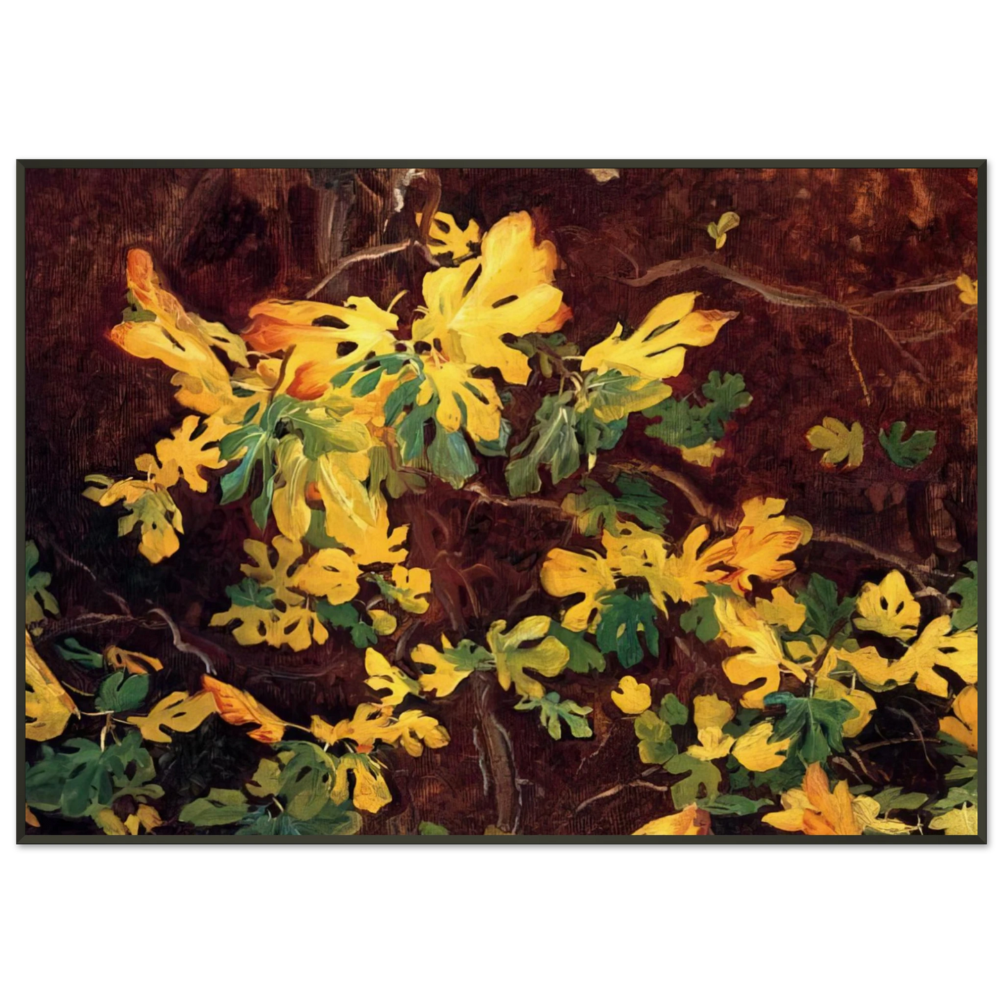 John Singer Sargent  Study of a Fig Tree Framed Art Print  - Aluminum Frame - 21x29.7 cm / 8x12"