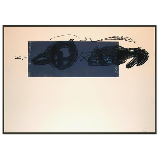 Antoni Tapies  Z 1981 Framed Art Print  - Aluminum Frame - 21x29.7 cm / 8x12"