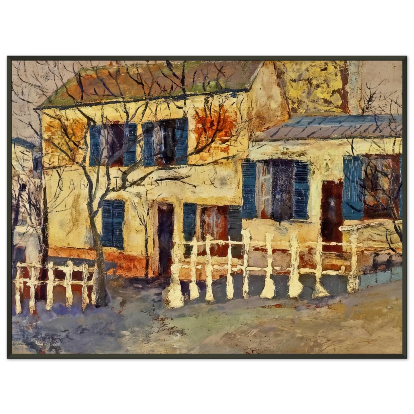 Maurice Utrillo  LAPIN AGILE 1 Framed Art Print  - Aluminum Frame - 40x50 cm / 16x20 inches