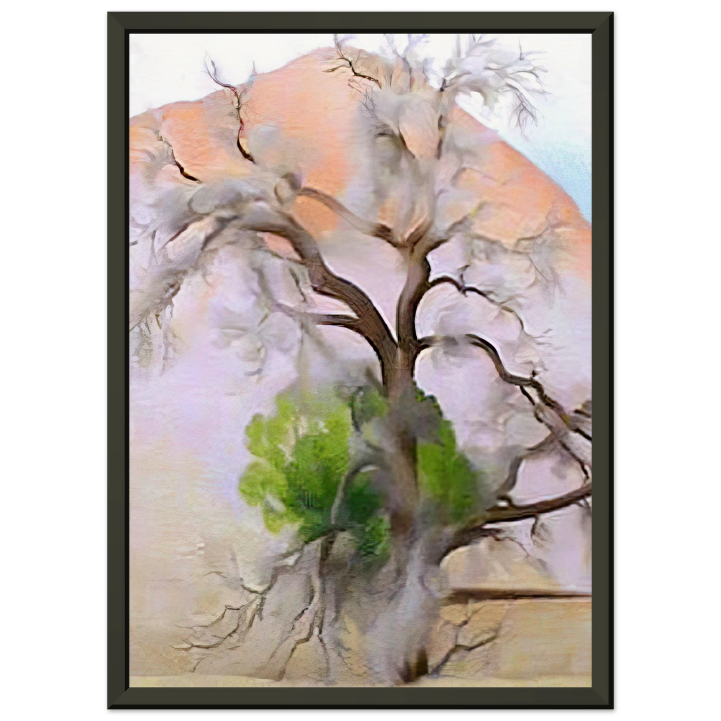 Georgia OKeeffe  Pinons with Cedar Framed Art Print  - Aluminum Frame - 70x100 cm / 28x40 inches