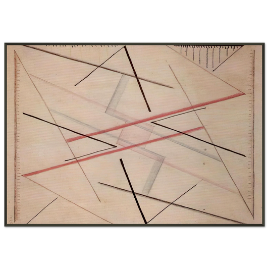 Bice Lazzari  Astrazione di una linea n 2 disegno  1925 Framed Art Print  - Aluminum Frame - 21x29.7 cm / 8x12"