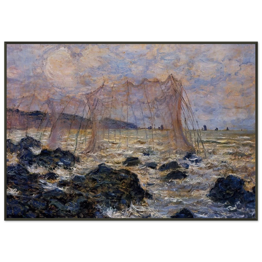 claude monet  The Nets Framed Art Print  - Aluminum Frame - 21x29.7 cm / 8x12"