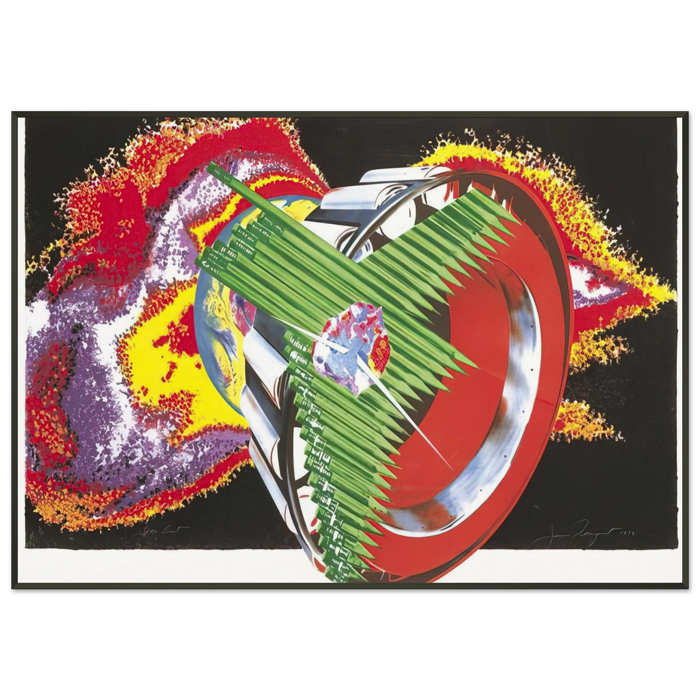 James Rosenquist  Space Dust Framed Art Print  - Aluminum Frame - 21x29.7 cm / 8x12"