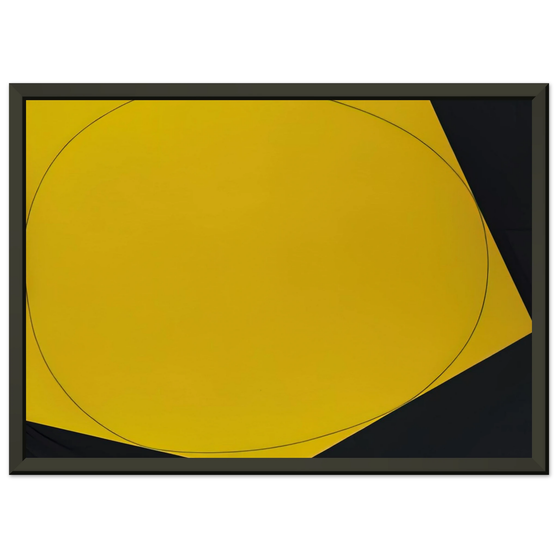 Robert Mangold  DISTORTED CIRCLE WITHIN A POLYGON I 1972 Framed Art Print  - Aluminum Frame - 70x100 cm / 28x40 inches