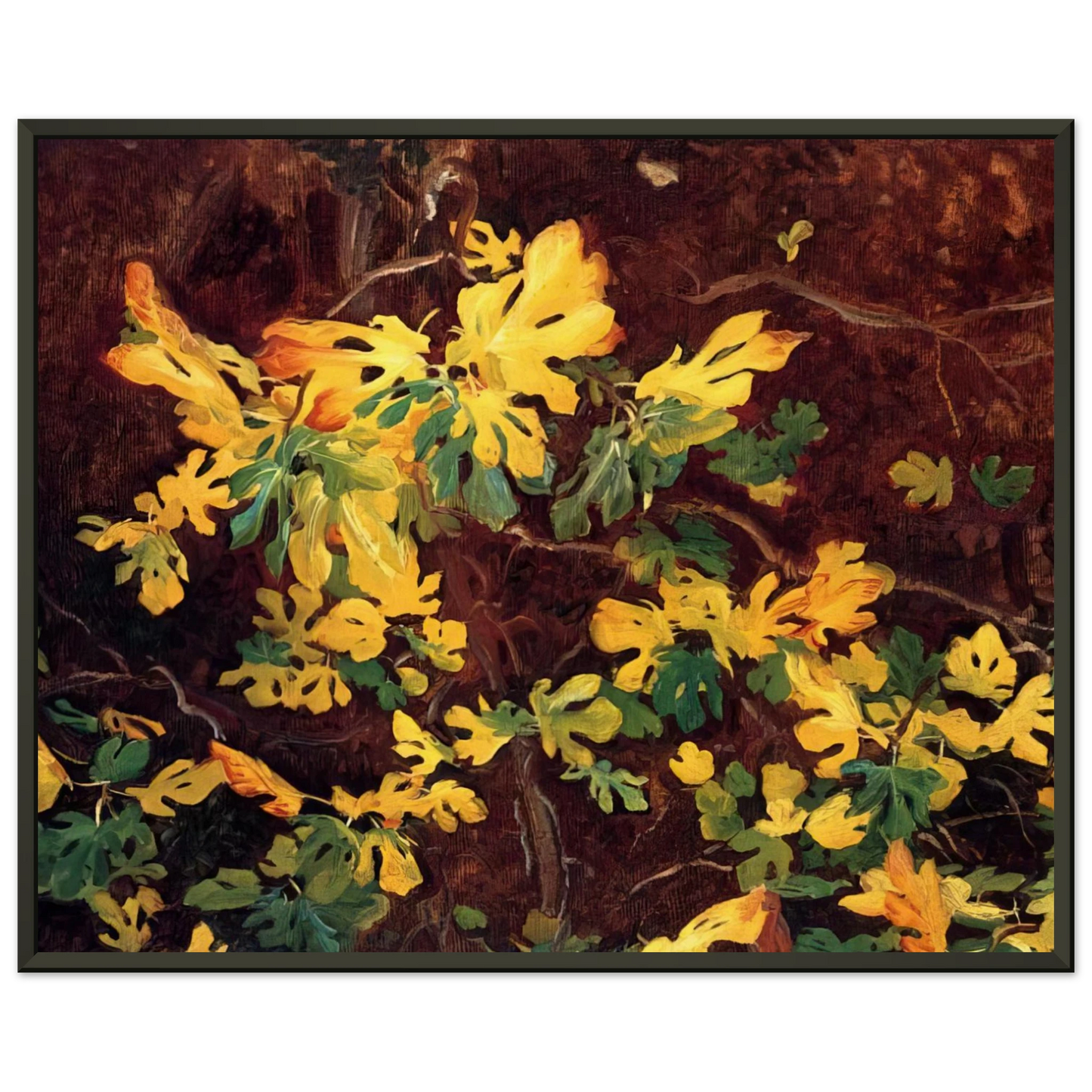 John Singer Sargent  Study of a Fig Tree Framed Art Print  - Aluminum Frame - 70x100 cm / 28x40 inches