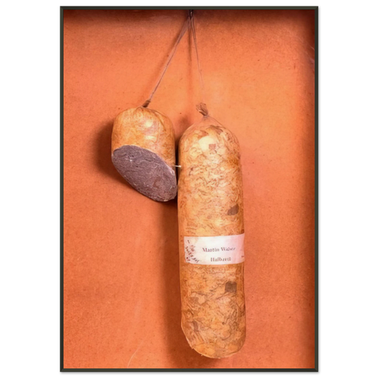 Dieter Roth  Literature Sausage  1974 Framed Art Print  - Aluminum Frame - 21x29.7 cm / 8x12"