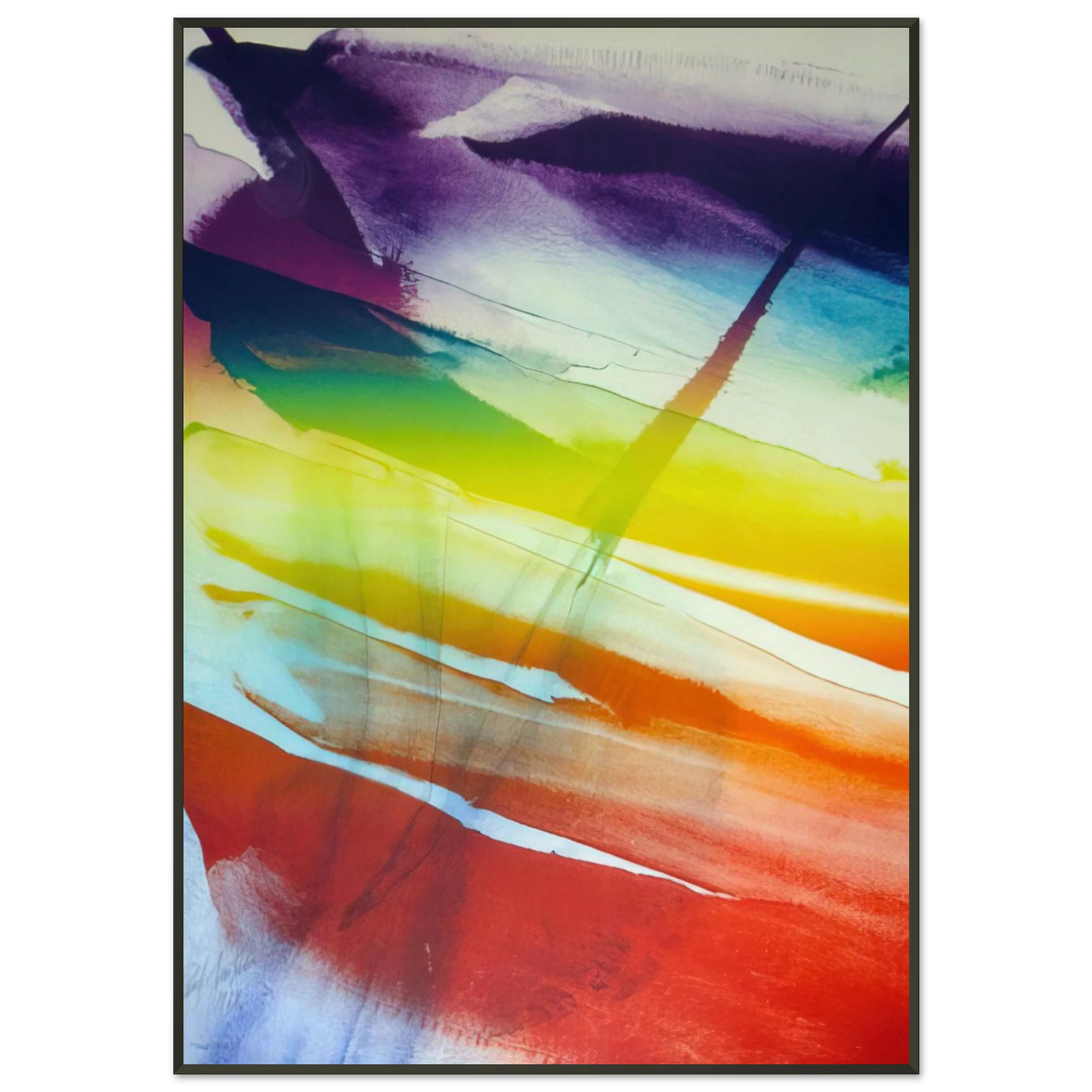 Paul Jenkins  Phenomena Franklin s Kite Framed Art Print  - Aluminum Frame - 21x29.7 cm / 8x12"