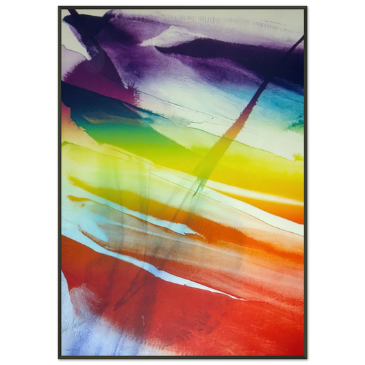 Paul Jenkins  Phenomena Franklin s Kite Framed Art Print  - Aluminum Frame - 21x29.7 cm / 8x12"