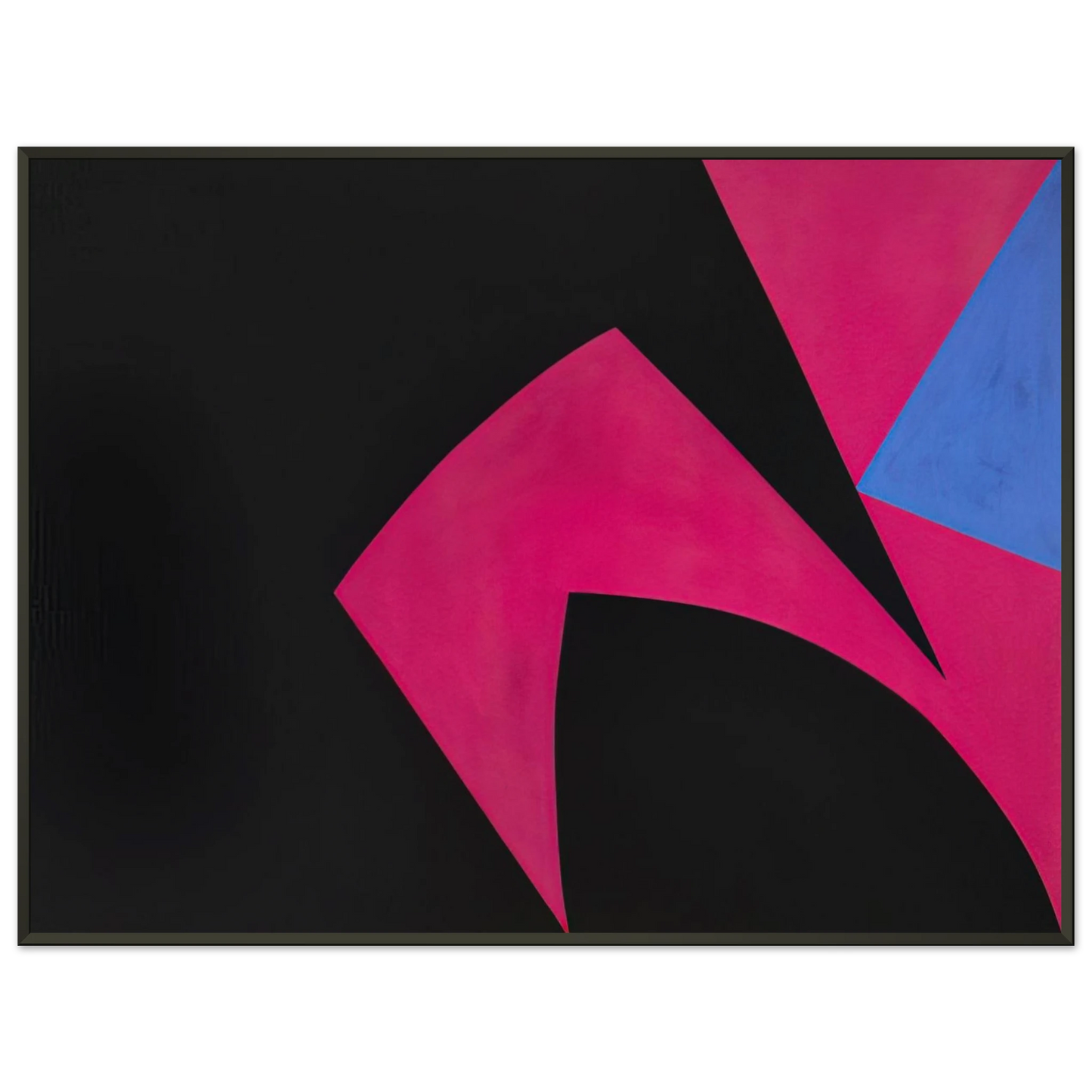 Lorser Feitelson  Magical Space Forms Black Fuchsia  1951 Framed Art Print  - Aluminum Frame - 60x80 cm / 24x32 inches