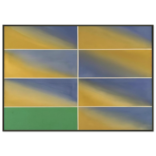 Mark Lancaster  Cambridge Green  1968 Framed Art Print  - Aluminum Frame - 21x29.7 cm / 8x12"