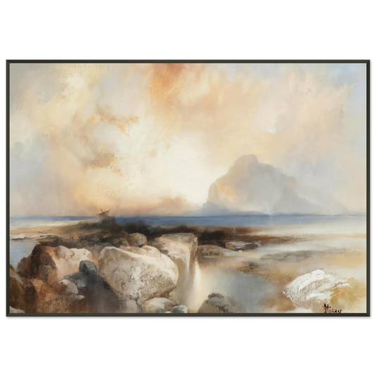 Thomas Moran  Seascape Framed Art Print  - Aluminum Frame - 21x29.7 cm / 8x12"