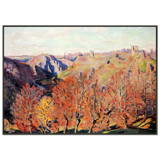 Armand Guillaumin  Les Ruines a Crozant  1897 Framed Art Print  - Aluminum Frame - 21x29.7 cm / 8x12"