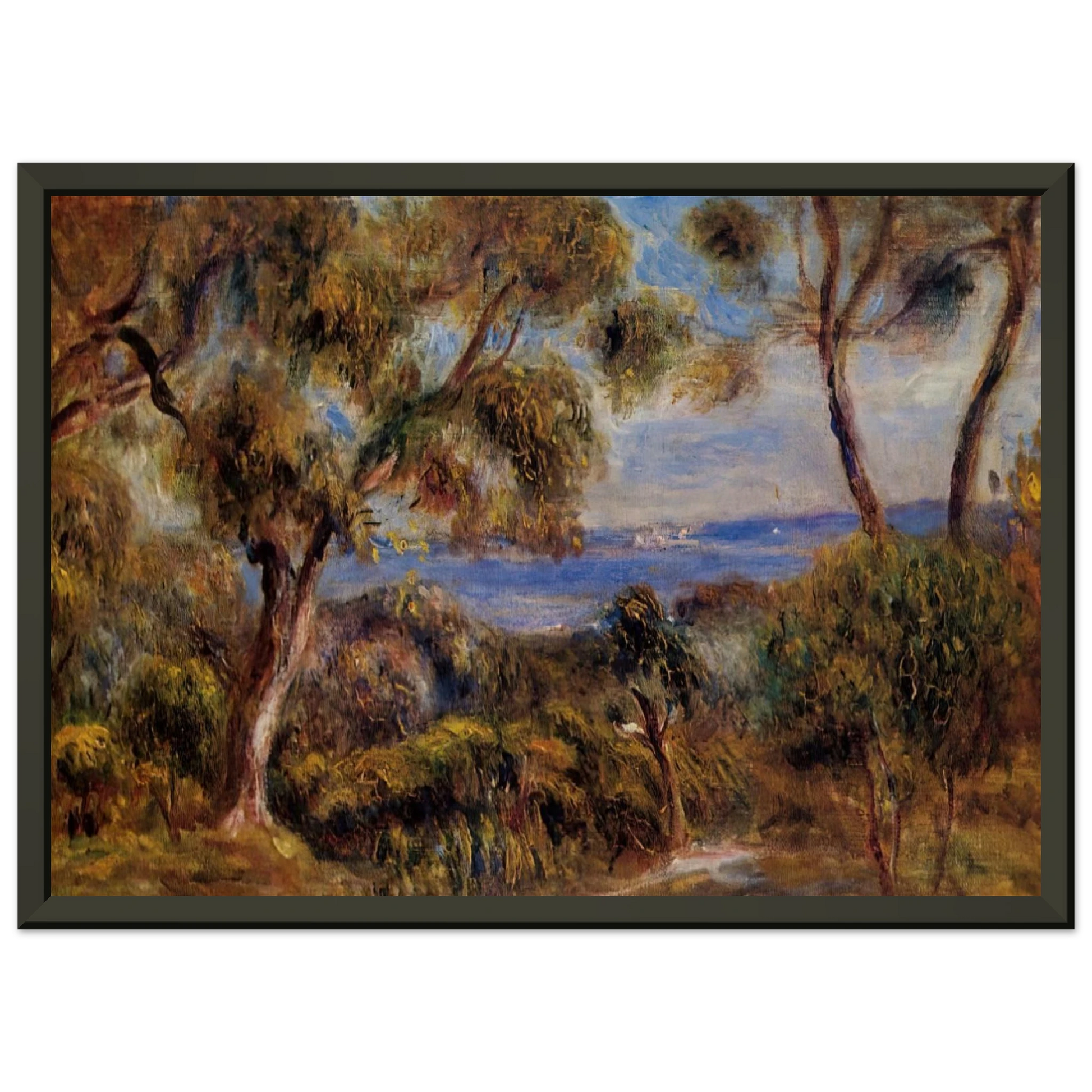 PierreAuguste Renoir  The Sea at Cagnes Framed Art Print  - Aluminum Frame - 60x80 cm / 24x32 inches