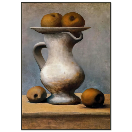 Pablo Picasso  Still life with pitcher and apples Framed Art Print  - Aluminum Frame - 21x29.7 cm / 8x12"