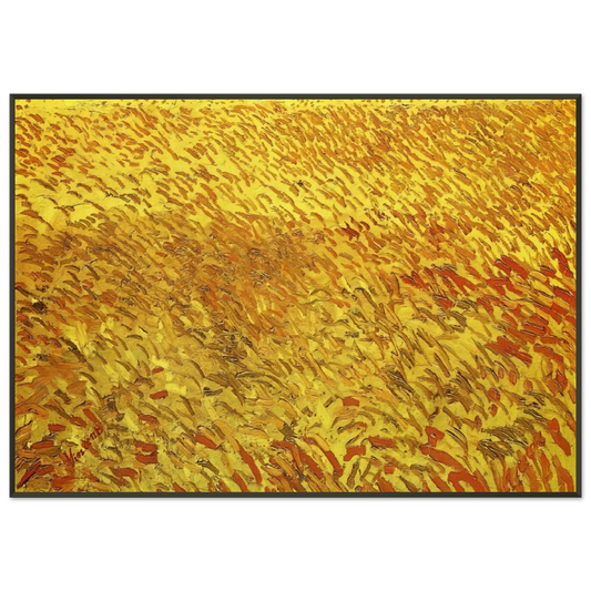 Vincent van Gogh  Summer Evening Wheatfield with Setting sun Framed Art Print  - Aluminum Frame - 21x29.7 cm / 8x12"