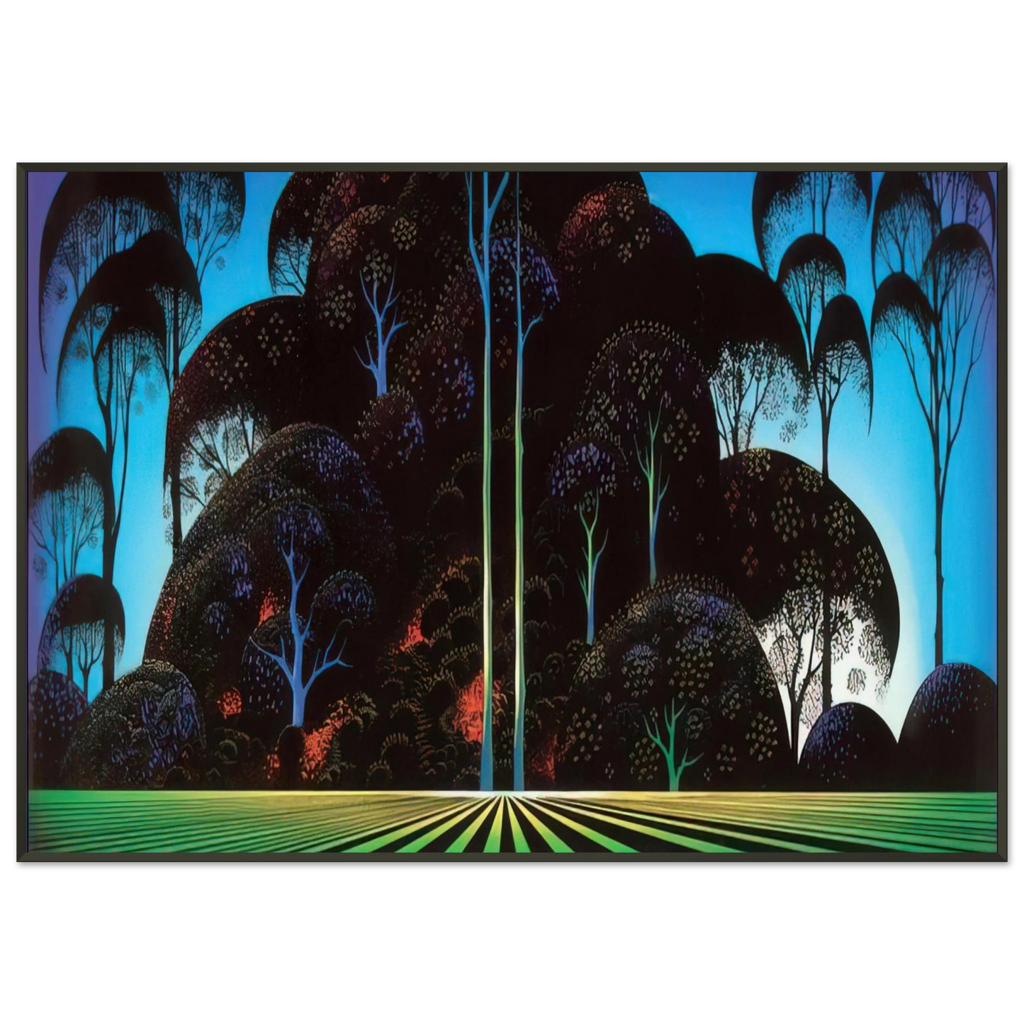 Eyvind Earle  Forest Bouquet Framed Art Print  - Aluminum Frame - 21x29.7 cm / 8x12"
