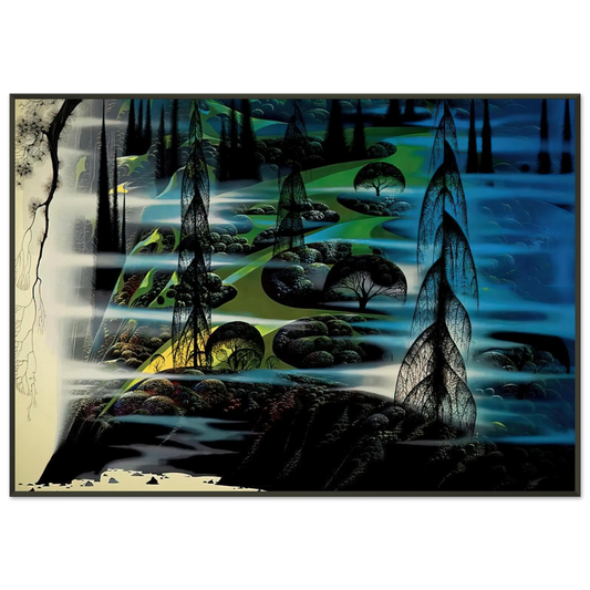 Eyvind Earle  Beauty Beyond Believing Framed Art Print  - Aluminum Frame - 21x29.7 cm / 8x12"