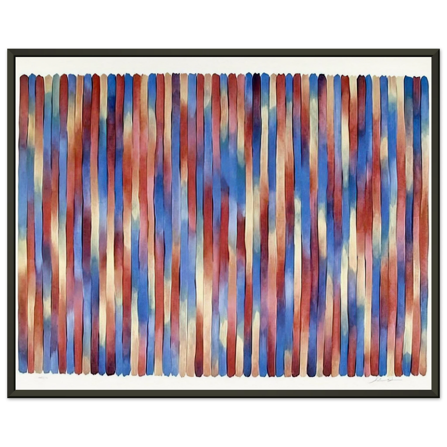Gene Davis  Banjo  1981 Framed Art Print  - Aluminum Frame - 40x50 cm / 16x20 inches