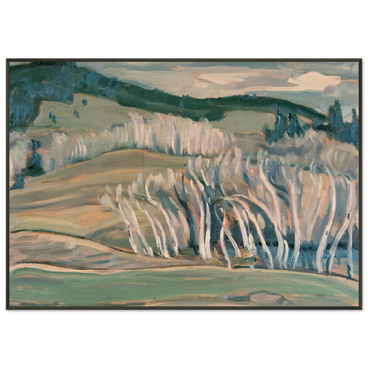 AY Jackson  Spring Caribou Country  1949 Framed Art Print  - Aluminum Frame - 21x29.7 cm / 8x12"