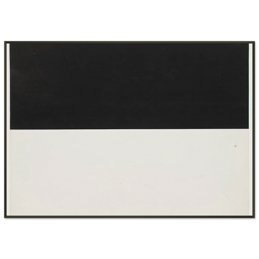 Ellsworth Kelly  Black and White from the series Line Form Color Framed Art Print  - Aluminum Frame - 21x29.7 cm / 8x12"