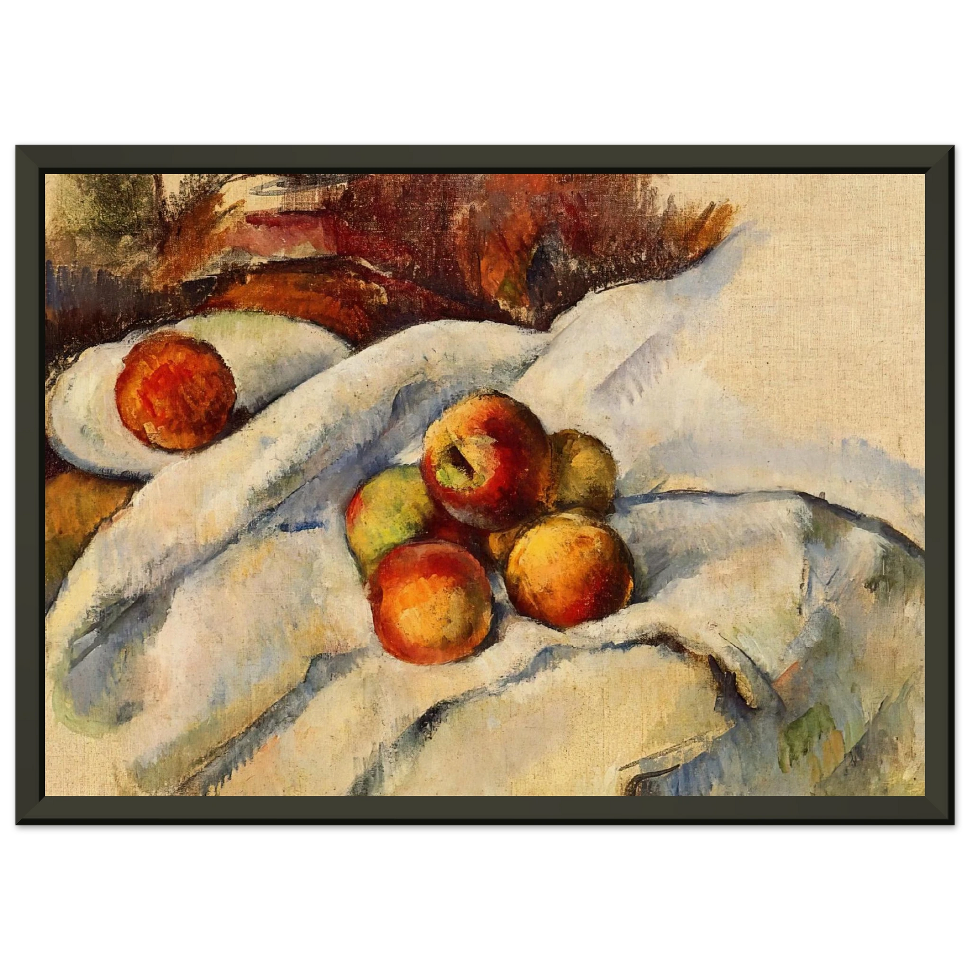 Paul Cezanne  Apples on a Sheet Framed Art Print  - Aluminum Frame - 60x80 cm / 24x32 inches