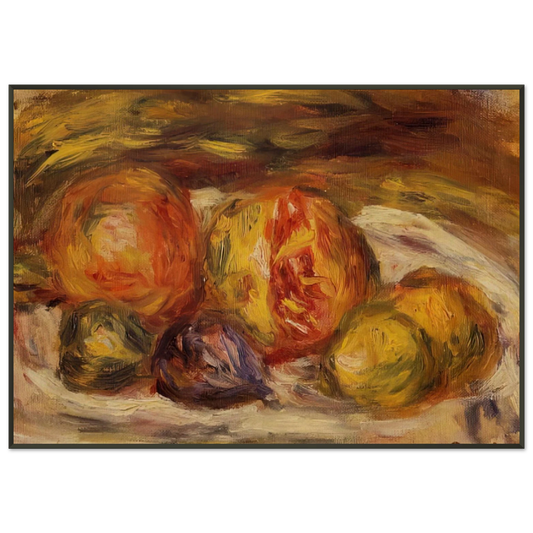 PierreAuguste Renoir  Still Life Pomegranate Figs and Apples Framed Art Print  - Aluminum Frame - 21x29.7 cm / 8x12"