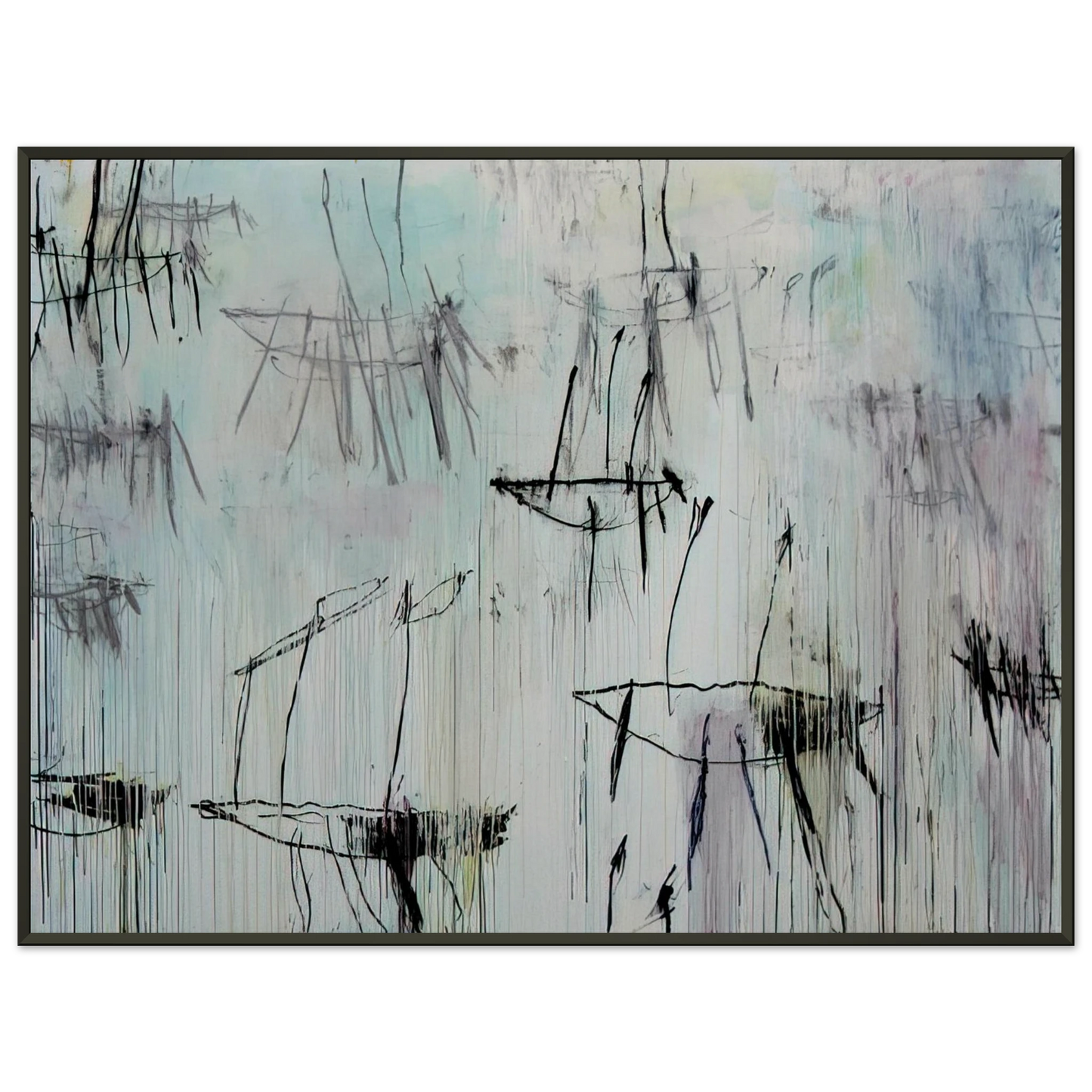 Cy Twombly  Lepanto Part V Framed Art Print  - Aluminum Frame - 40x50 cm / 16x20 inches