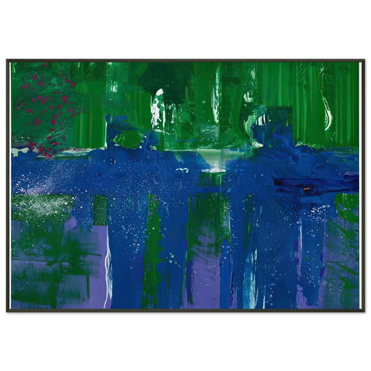 Helen Frankenthaler  Grotto 1990 Framed Art Print  - Aluminum Frame - 21x29.7 cm / 8x12"