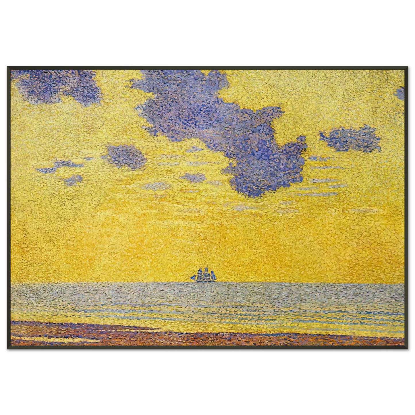 Theo van Rysselberghe  BIG CLOUDS 1893 Framed Art Print  - Aluminum Frame - 21x29.7 cm / 8x12"